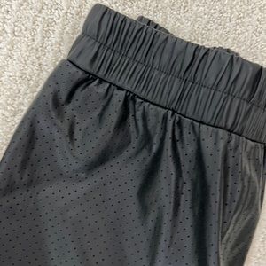 zara vegan leather jogging pants